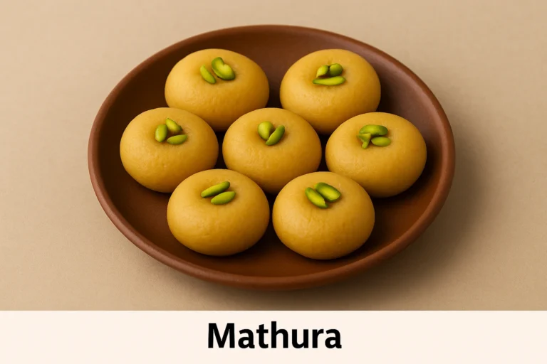 Traditional Indian sweet Mathura Peda